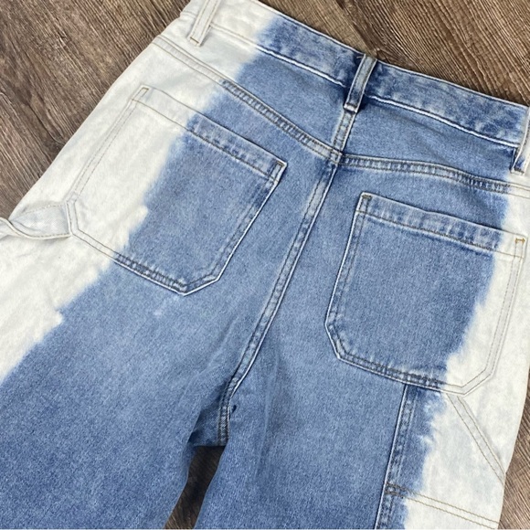 Pacsun Jeans Cargo 90' BF CARPENTER Women 27 Bleach Look Sides Baggy Straight - Picture 6 of 9